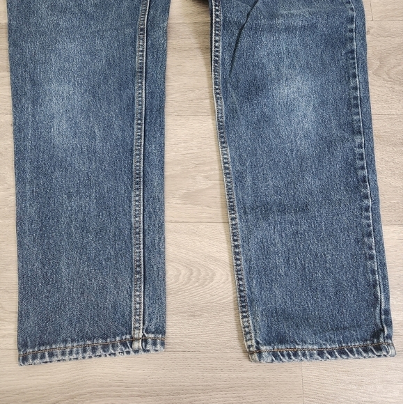 Levis‎ 550 Blue Jeans 12 Relaxed Tapered Vintage Thick Solid Fabric Casual Comfy - Picture 9 of 10